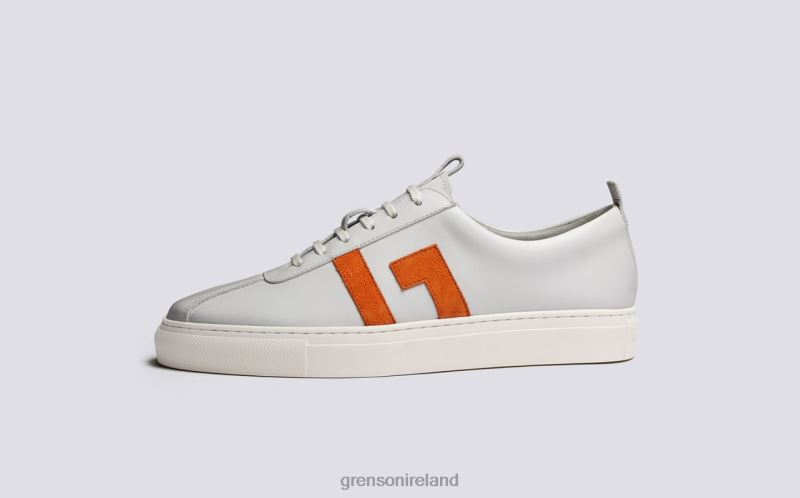 SNEAKER 67 Women Grenson TLJJ8353 White/Orange Sneakers