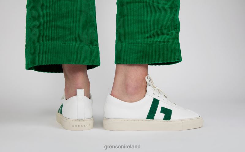 SNEAKER 67 Women Grenson TLJJ8354 White/Green Sneakers
