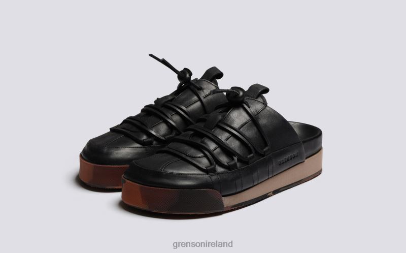 SNEAKER 75 Women Grenson TLJJ8358 Black Burnished Sneakers