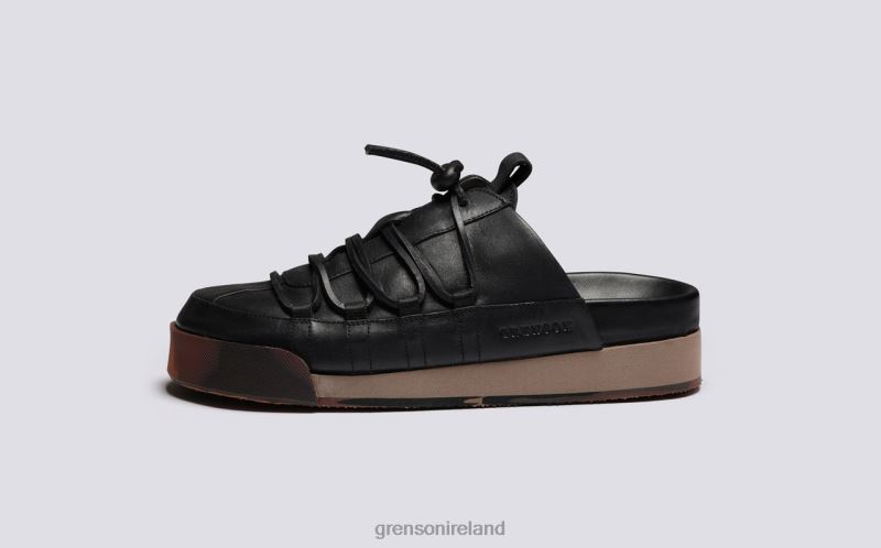 SNEAKER 75 Women Grenson TLJJ8358 Black Burnished Sneakers